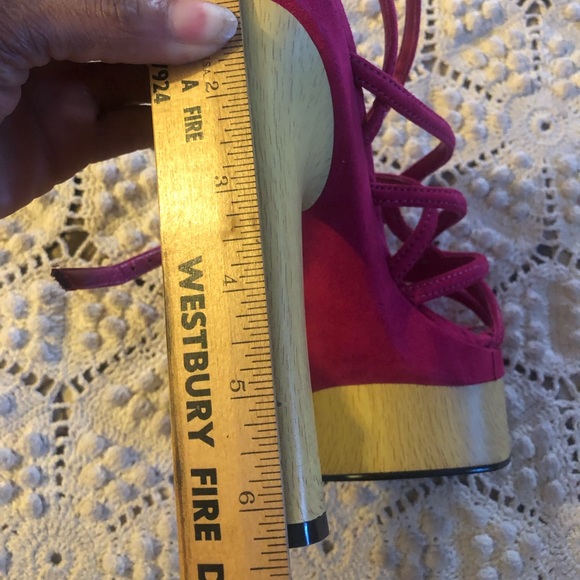 BeBe Hot Pink Strappy Stilleto - Picture 5 of 7